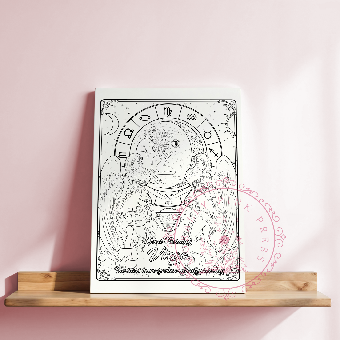 Good Morning "Virgo" Zodiac Academy Collection Colorable Canvas