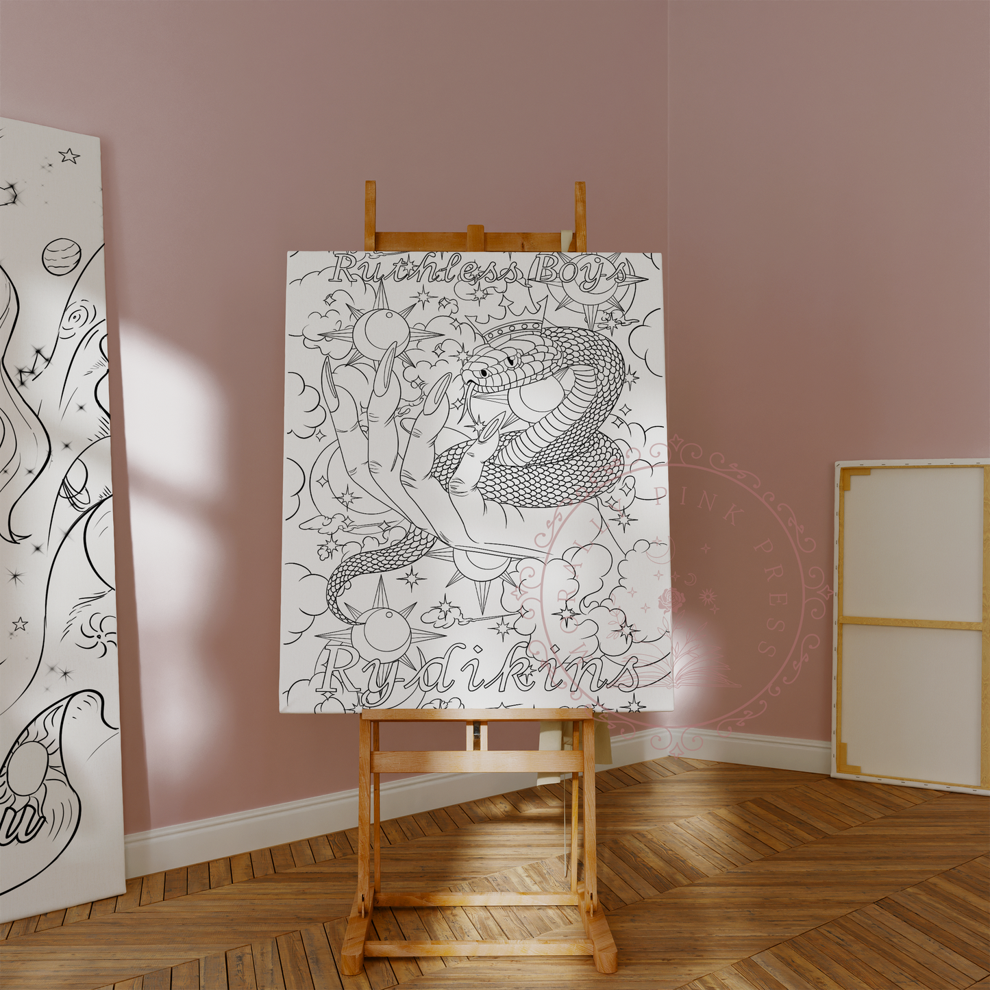 A1 Rydikins Collection | Ruthless Boys of the Zodiac Colorable Canvas