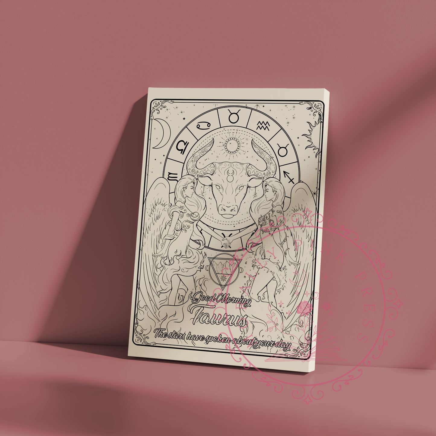 Good Morning "Zodiac" Zodiac Academy Collection Colorable Canvas