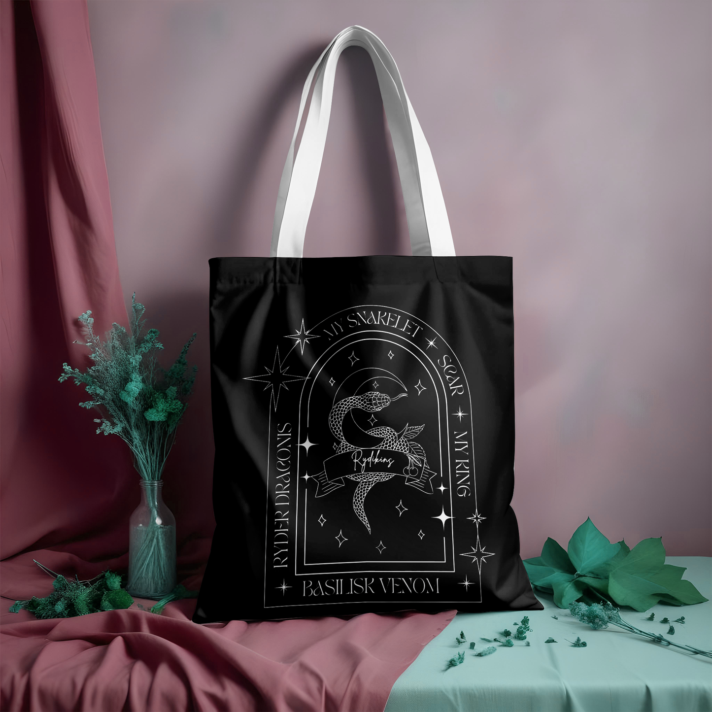 A2 Rydikins Collection Black Canvas Tote Bag